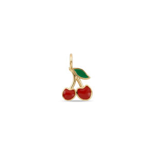 14 Ayar Altın Mineli Kiraz Minimal Charm - Dianora Piercing Jewelry