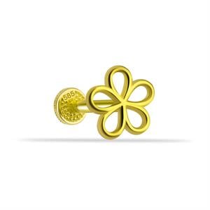 14 Ayar Altın Papillon Minimal Tragus Piercing - Dianora 