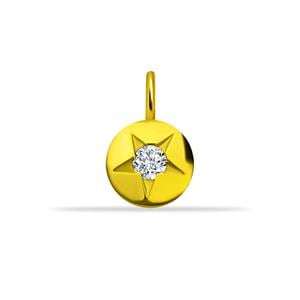 14 Ayar Altın Taşlı 4 Yapraklı Yonca Minimal Charm - Dianora Piercing