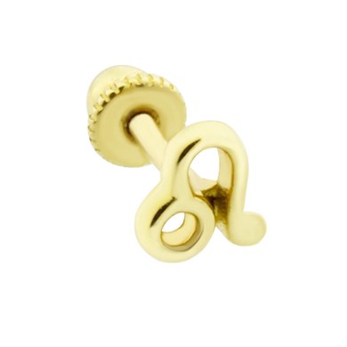 14 Ayar Altın Taşlı Çiçek Minimal Helix/Kıkırdak Piercing