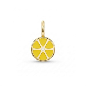 14 Ayar Altın Taşlı Kalp Minimal Charm