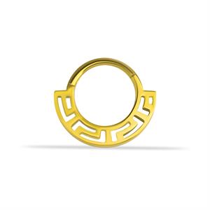 14 Ayar Altın V Alttan Taşlı Minimal Halka Piercing - Dianora Piercing