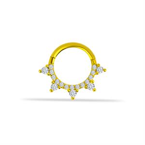 14 Ayar Altın Zincir Motifli Minimal Halka Piercing - Dianora Piercing