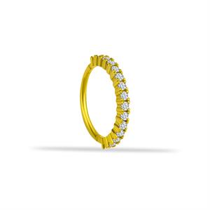 14 Ayar Altın Zincir Motifli Minimal Halka Piercing - Dianora Piercing