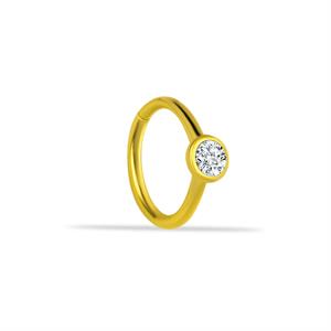 14 Ayar Altın Zincir Motifli Minimal Halka Piercing - Dianora Piercing