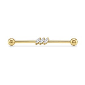 Markiz Taşlı Altın Köprü Piercing - Dianora Piercing