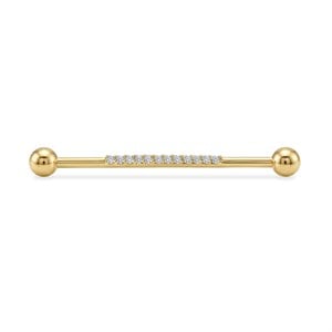 Taşlı Altın Köprü Piercing - Dianora Piercing