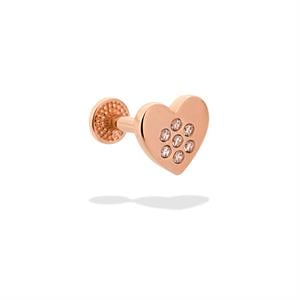 14 Ayar Altın Taşlı Minimal Tragus Piercing