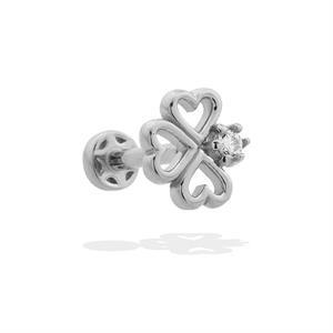 14 Ayar Altın Taşlı Yusufçuk Sallantılı Göz Motifli Minimal Tragus Piercing