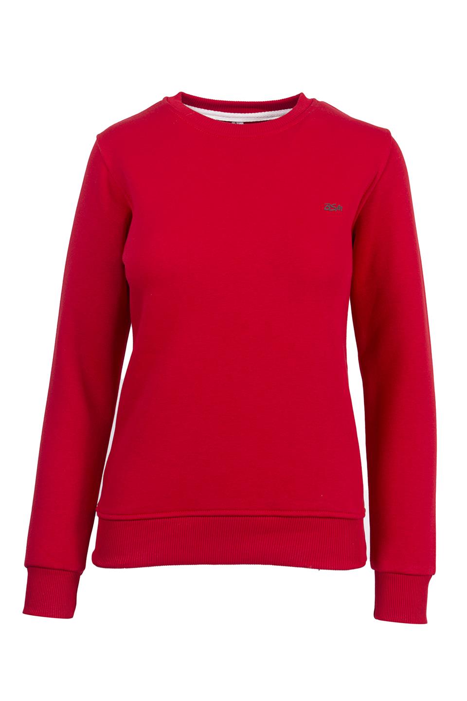 BSM 001217 BYN O YAKA 3 İPLİK SWEAT - Kırmızı