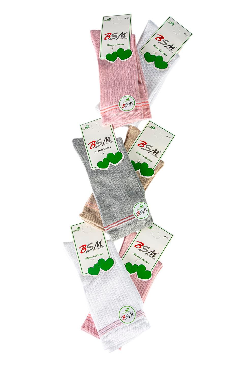 BSM 022530 BYN BAMBU DESENLİ LYC SOKET - Asorti