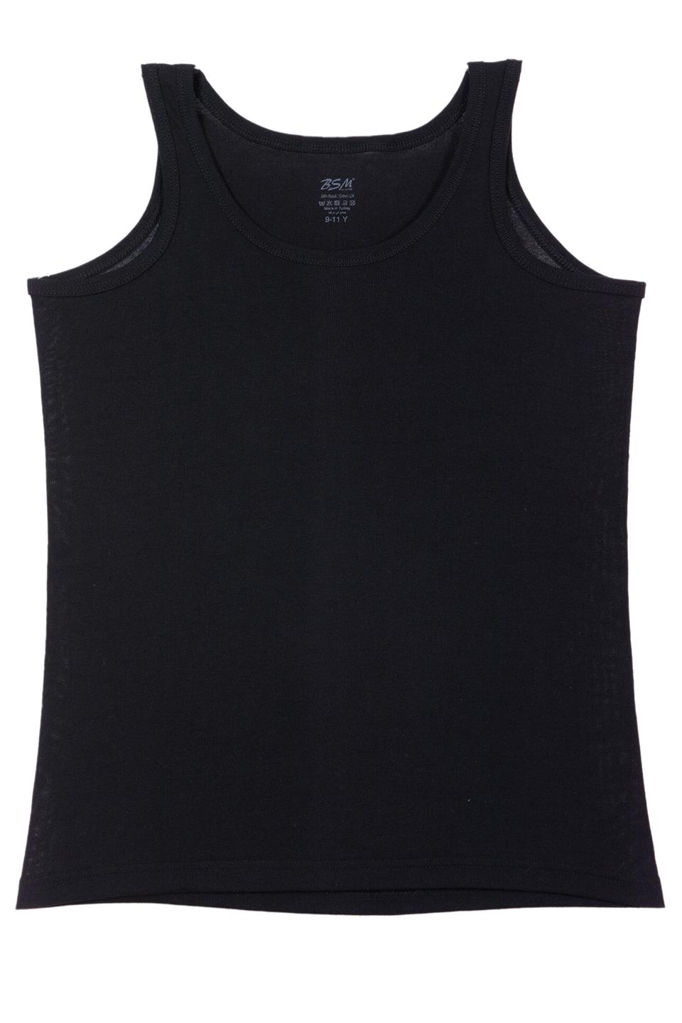 BSM 031803 ECK 3LÜ RİBANA ATLET - Siyah