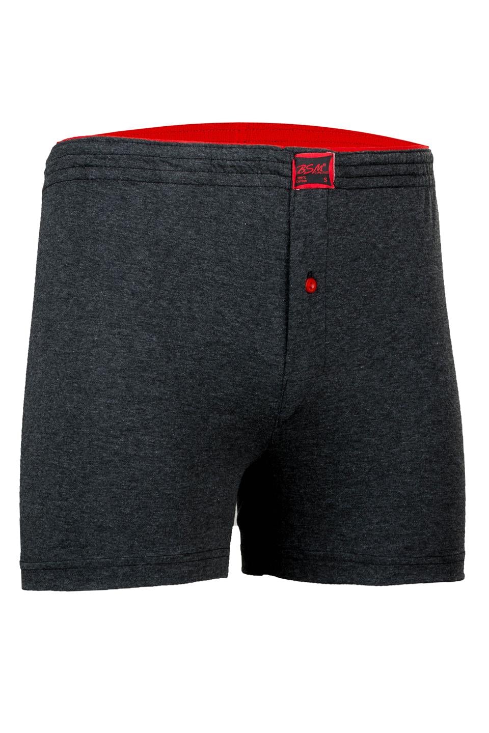 Bsm Erkek Kemerli Pamuklu Boxer 13404 - Antrasit