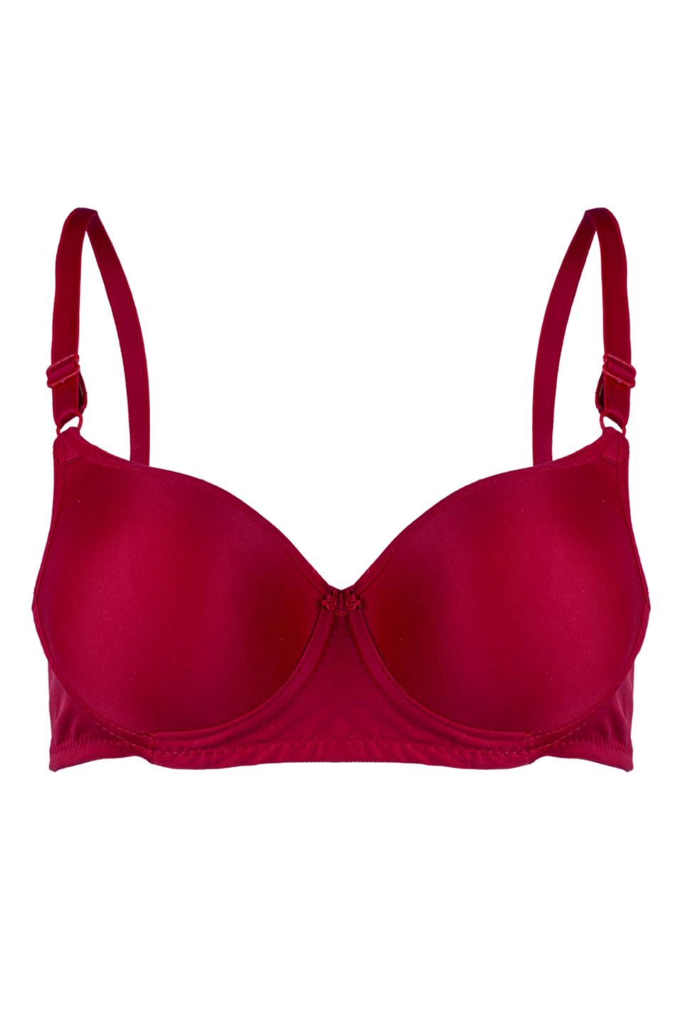 WHİTE 001107 BYN DÜZ DOLGULU SÜTYEN - Bordo