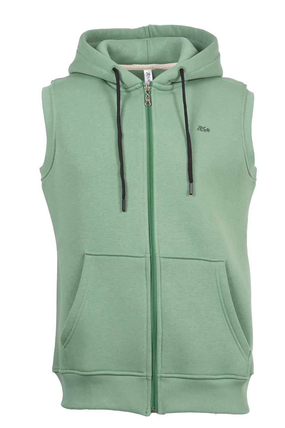 BSM 000536 UNX 3 İPLİK KAPŞ YELEK - Yeşil