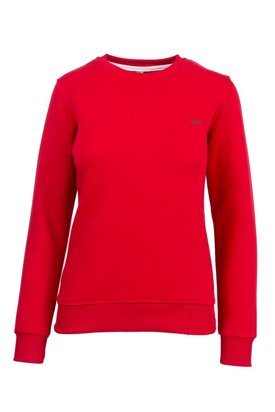 BSM 001217 BYN O YAKA 3 İPLİK SWEAT - Kırmızı