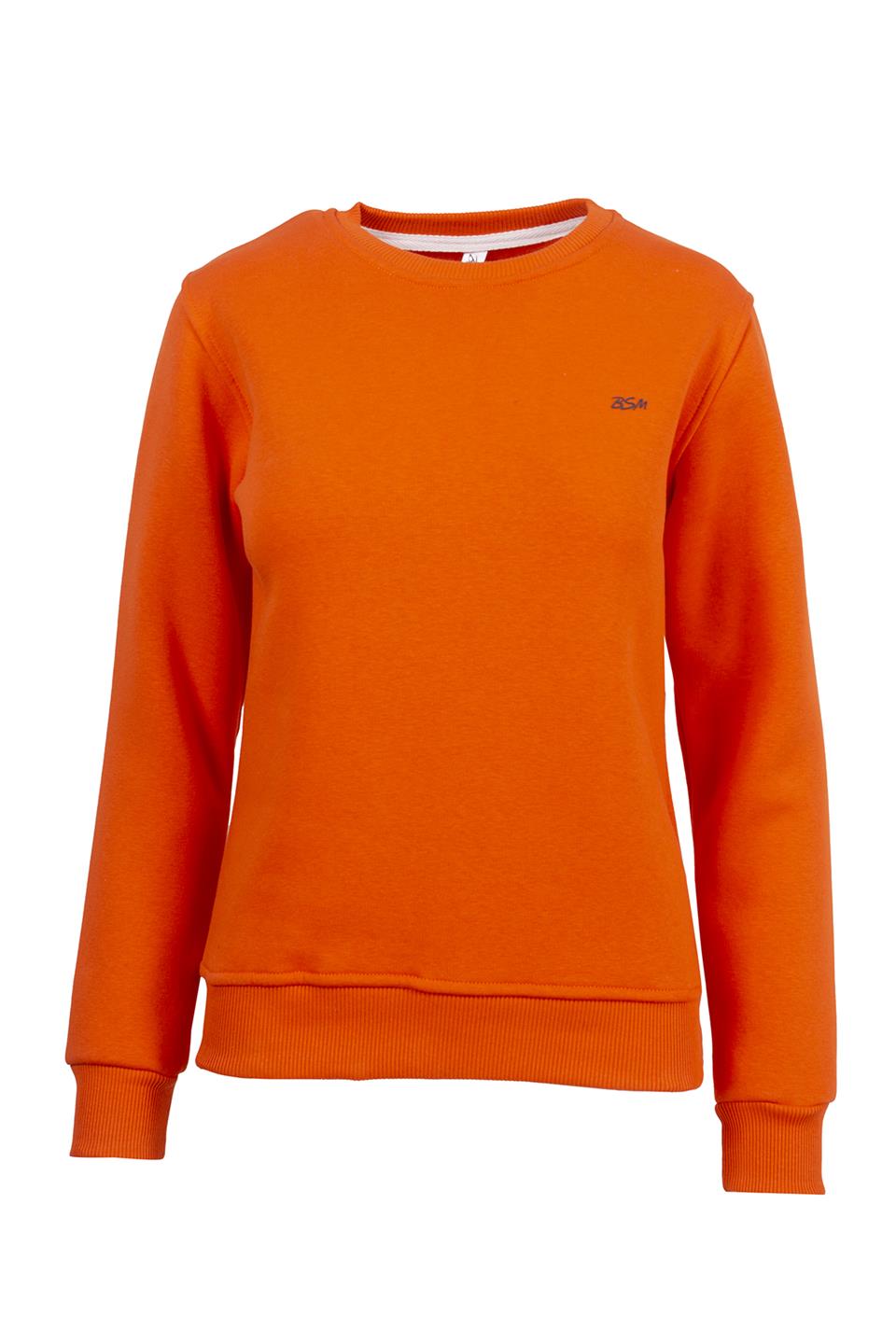 BSM 001217 BYN O YAKA 3 İPLİK SWEAT - ORANJ