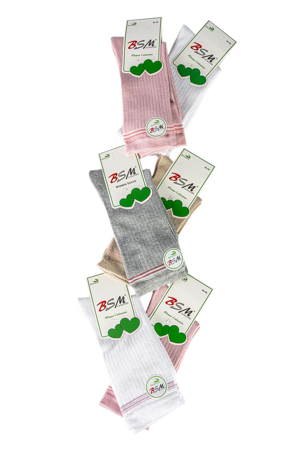 BSM 022530 BYN BAMBU DESENLİ LYC SOKET - Asorti