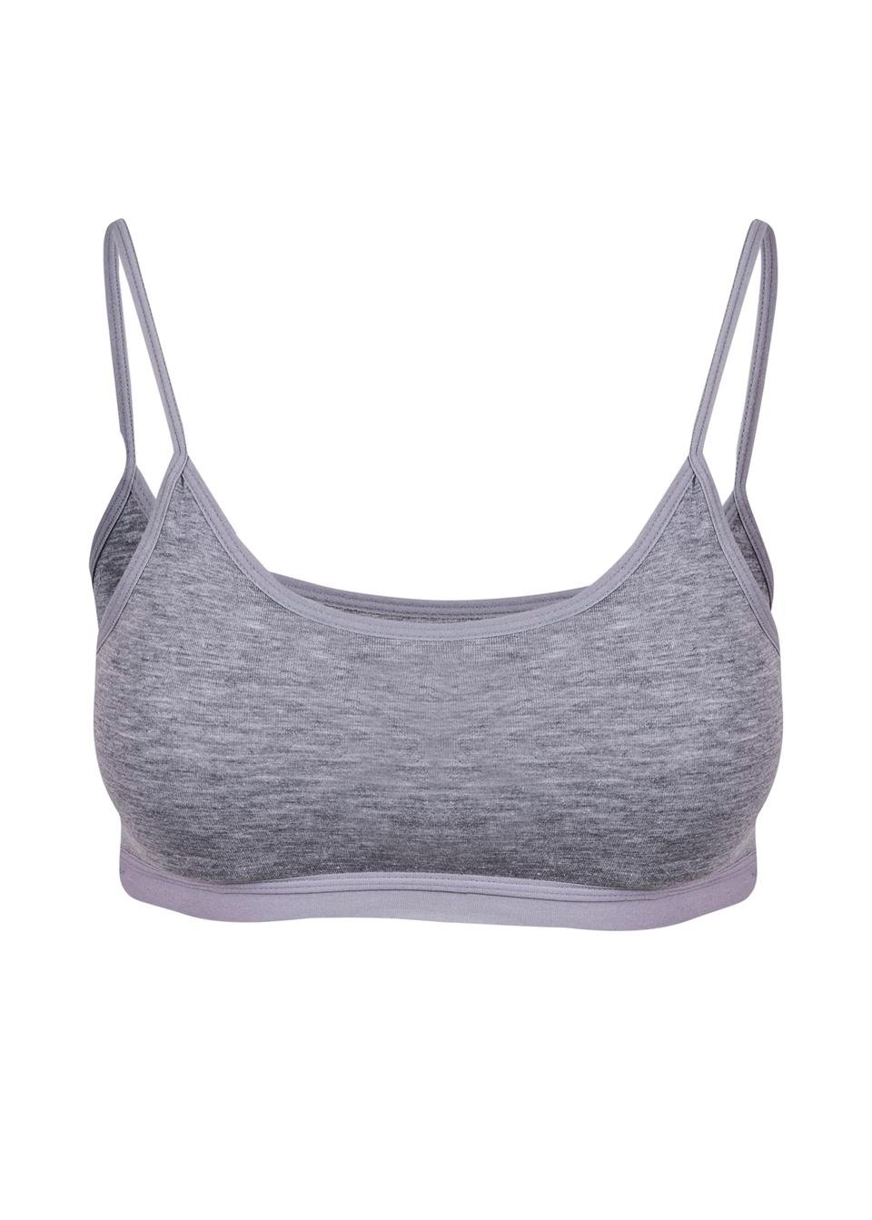 BSM 070103 BYN FULL LYC İP ASKILI BÜSTİYER - Gri