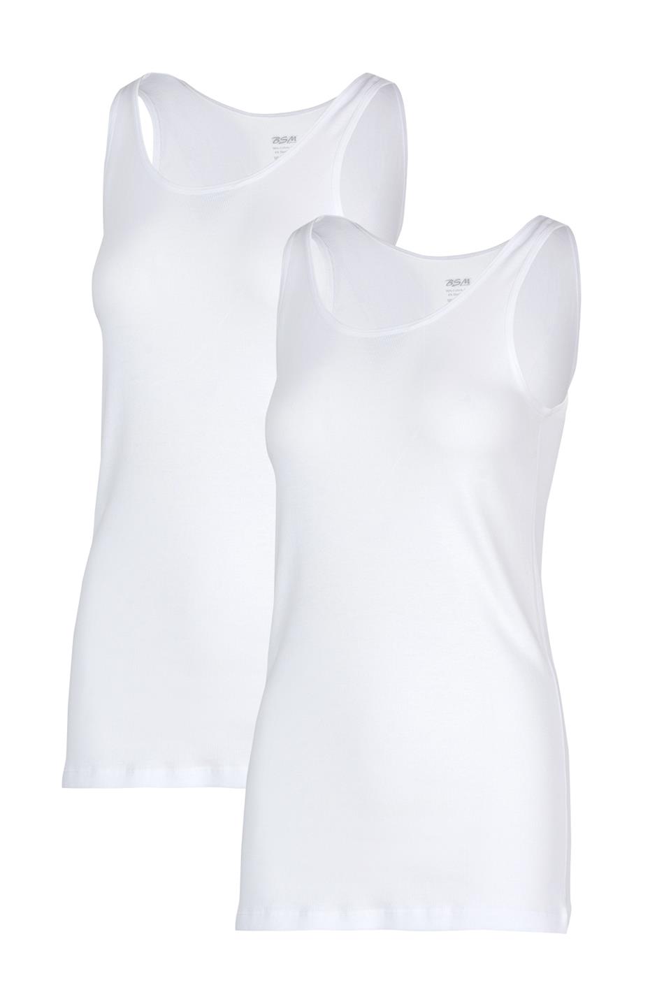 Bsm Kadın 2'li Kaşkorse Kalın Askılı Atlet 21283 - Beyaz