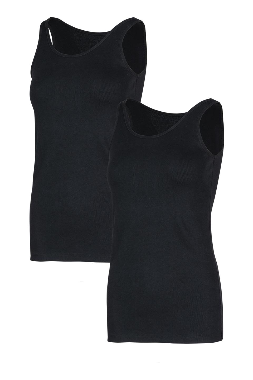 Bsm Kadın 2'li Kaşkorse Kalın Askılı Atlet 21283 - Siyah