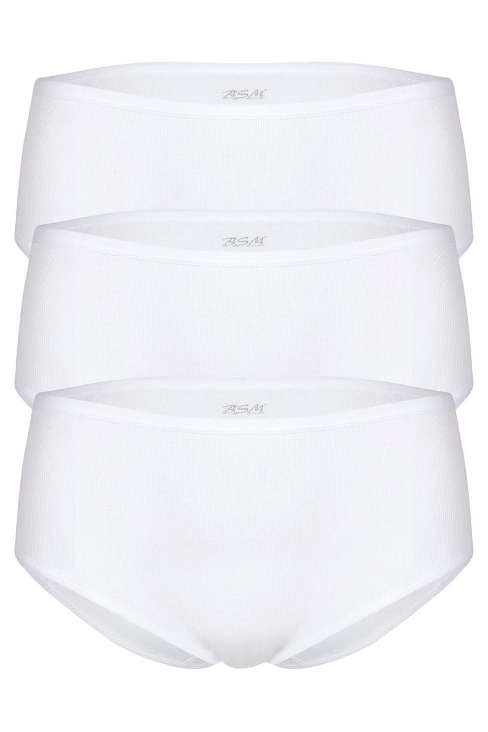 Bsm Kadın 3'lü Kaşkorse İnce Lastik Bato Kom Külot 21643 - Beyaz