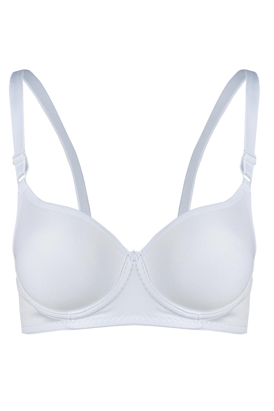 WHİTE 001107 BYN DÜZ DOLGULU SÜTYEN - Beyaz