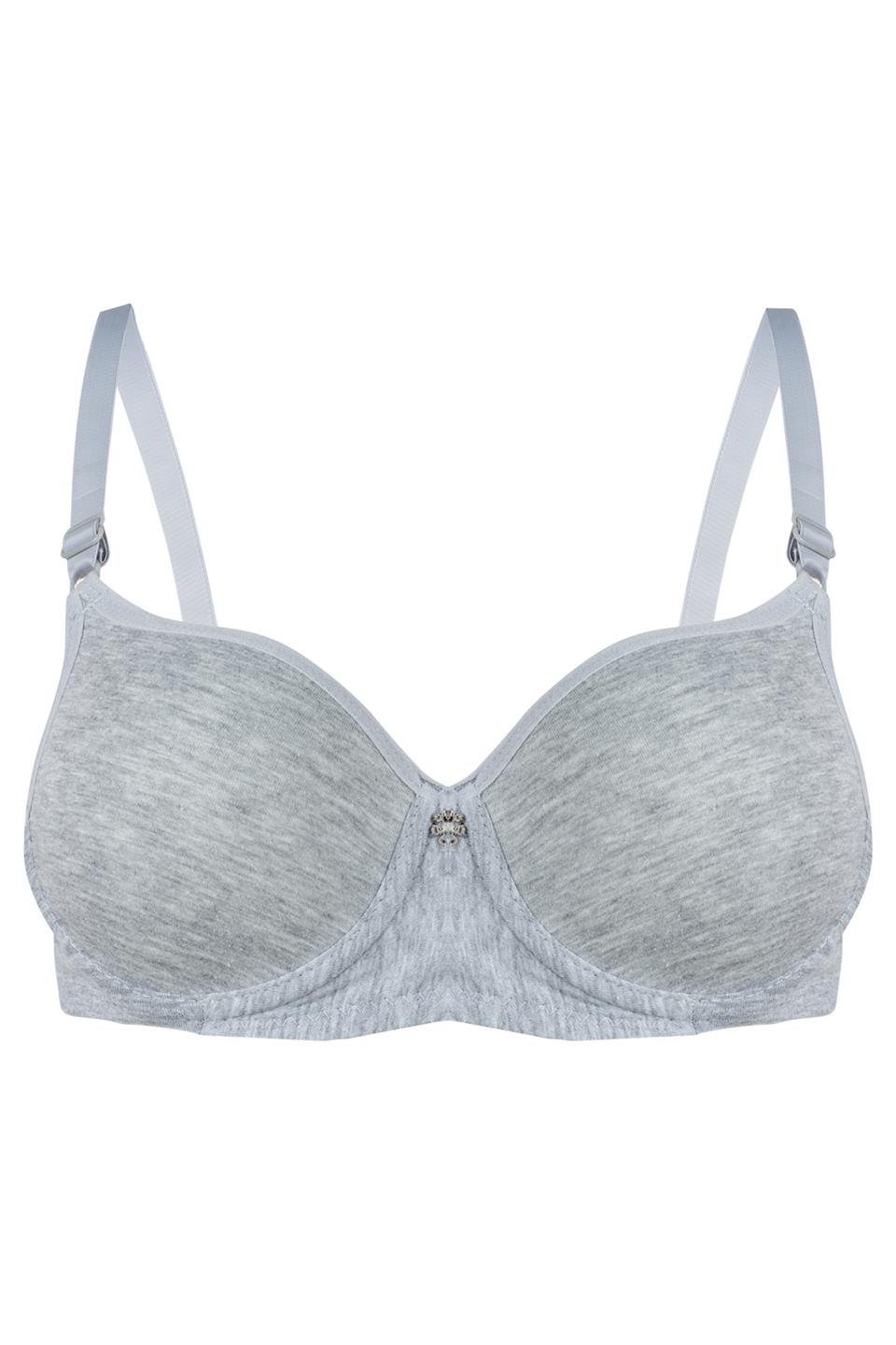 WHİTE 001107 BYN DÜZ DOLGULU SÜTYEN - Gri