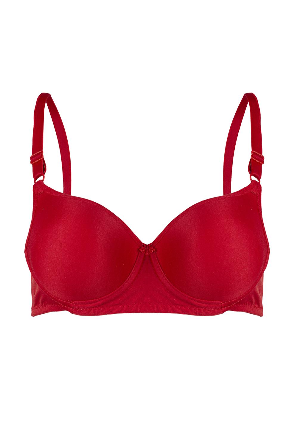 WHİTE 001107 BYN DÜZ DOLGULU SÜTYEN - Kırmızı