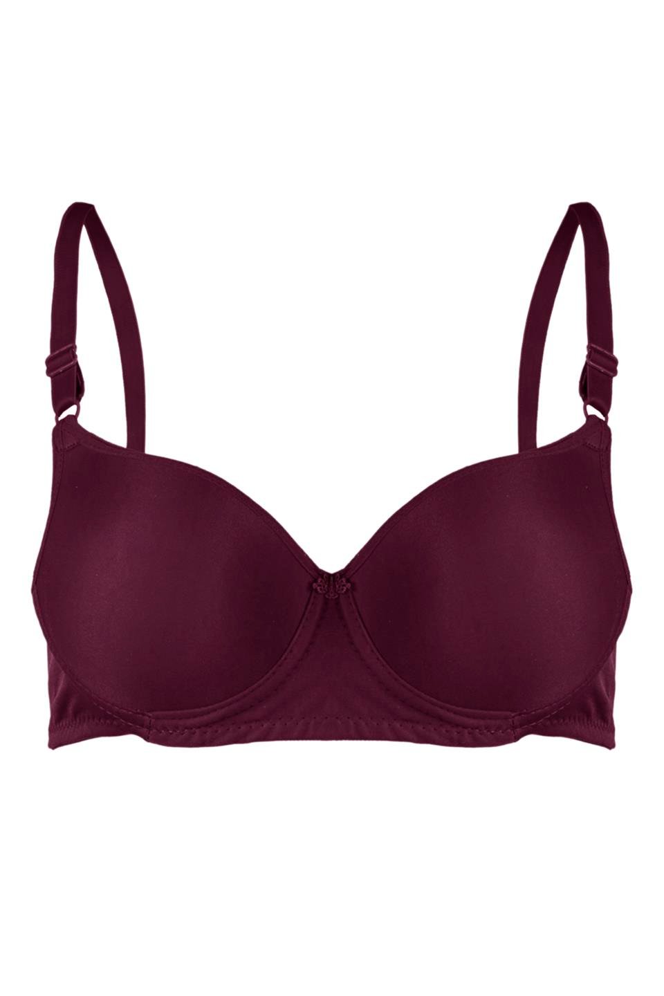 WHİTE 001107 BYN DÜZ DOLGULU SÜTYEN - Mürdüm