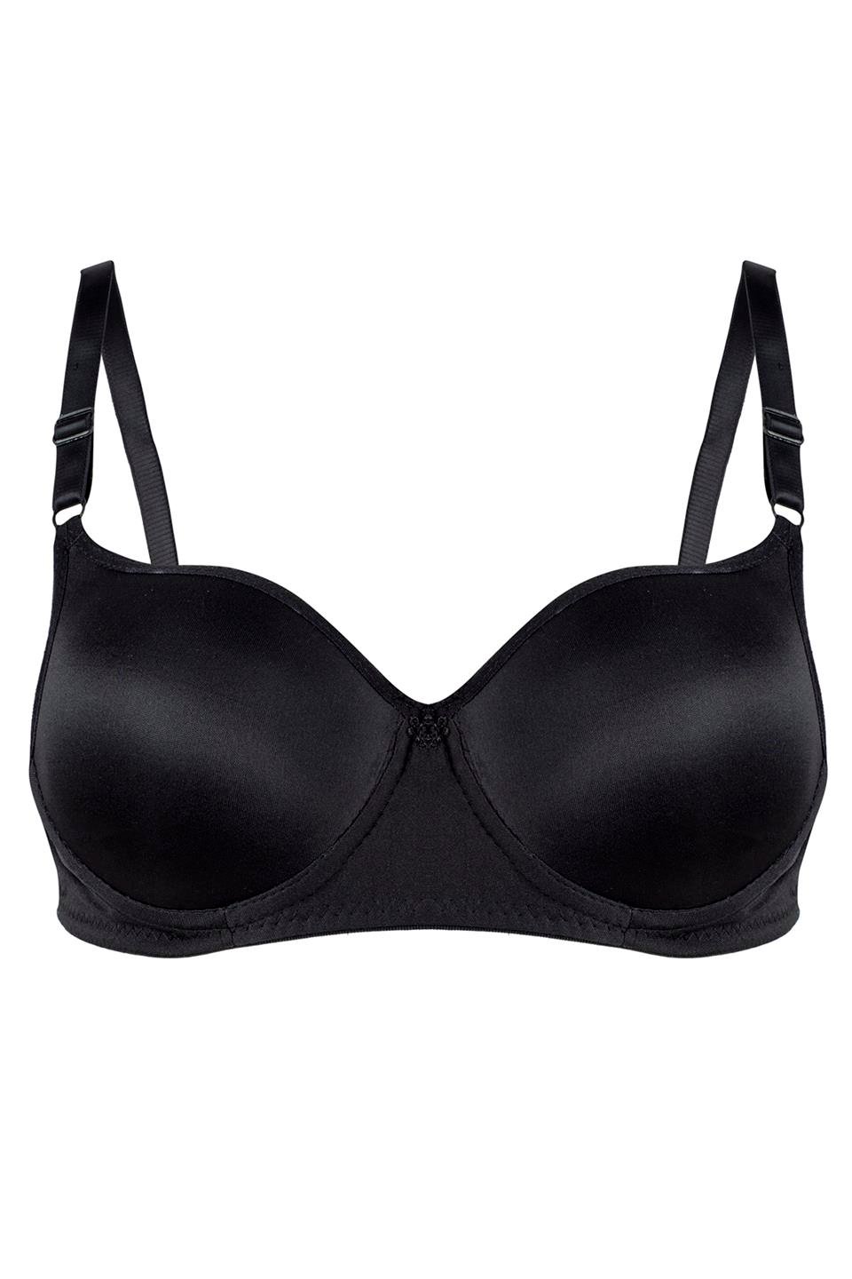 WHİTE 001107 BYN DÜZ DOLGULU SÜTYEN - Siyah