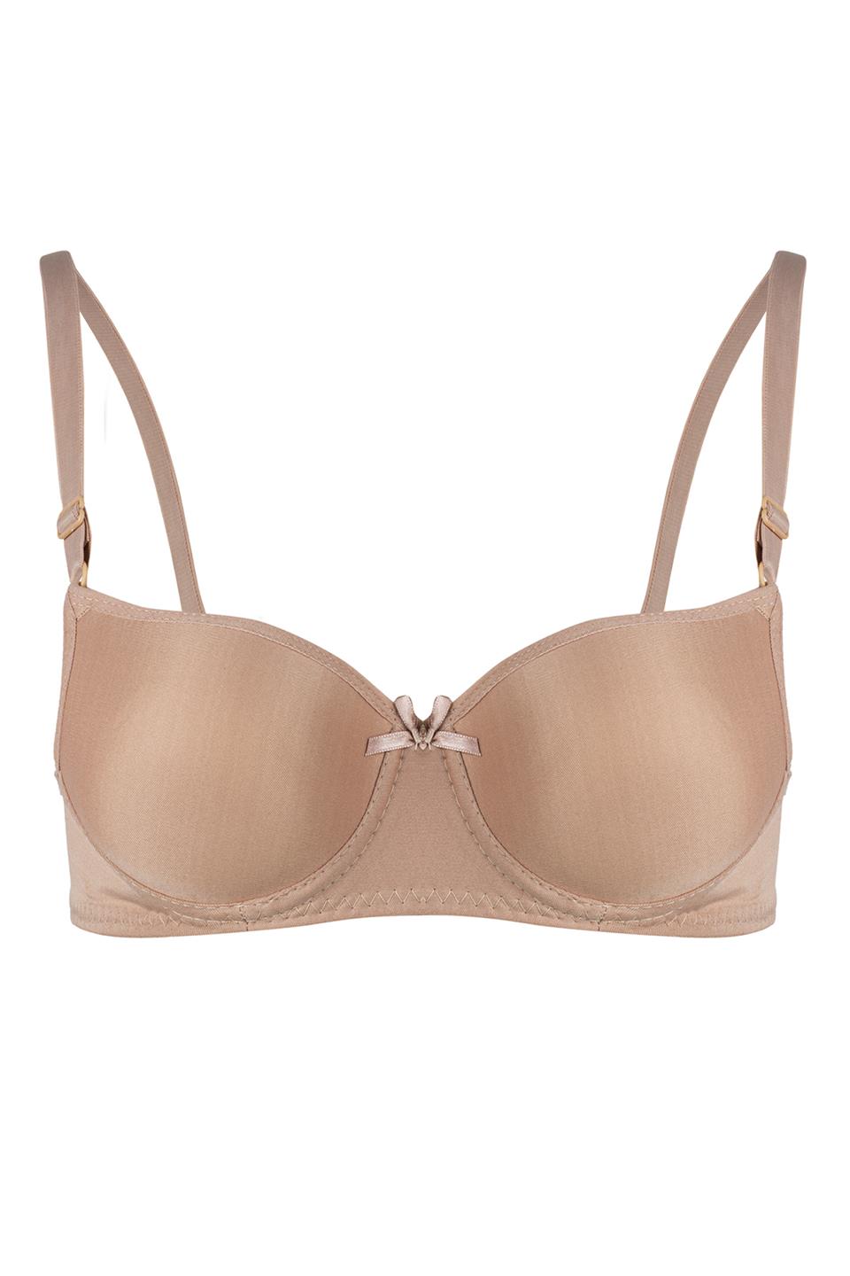 WHİTE 001107 BYN DÜZ DOLGULU SÜTYEN - Ten