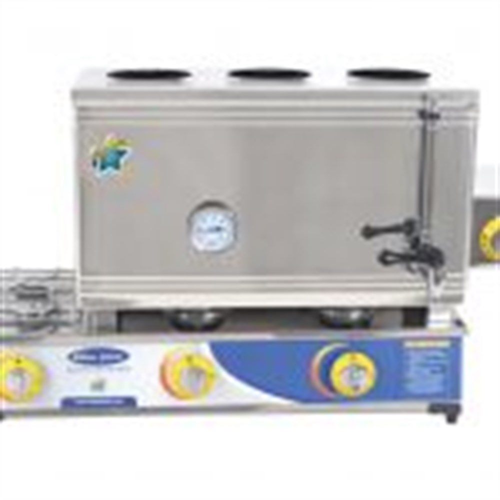İDEAL ÇELİK KAYNAKLI ELEKTRİKLİ-GAZLI 60'LİK ÇAY OCAĞI-3 Demlikli