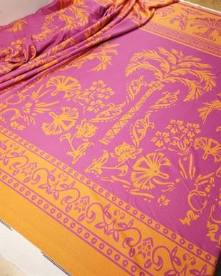 Bürümcüklü Jarse Pembe Turuncu Renklerde (En 150 cm x Boy 200 cm)