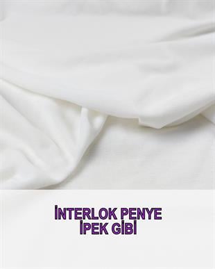 Ekru Renkte İnce İnterlok Penye En: 140 