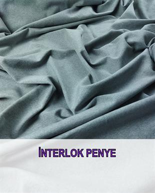 Gri Yeşil Renkte İnterlok Penye En: 190 