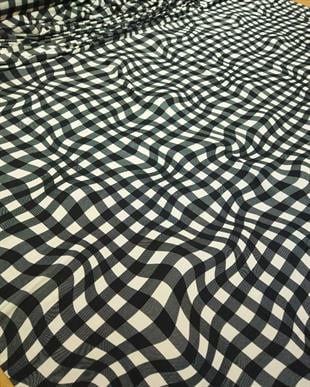 Jarse Optik Kaydırmalı Desen Siyah beyaz En: 140 cm