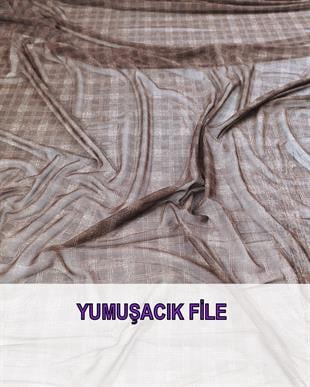 Kahve Renklerde File (En 140 cm x Boy 350 cm)