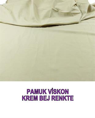 Pamuk Viskon Dokuma Krem Bej Arası Renkte (En 160 cm x Boy 225 cm)