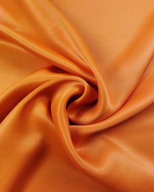 Saten Viskon Dökümlü turuncu Renkte  En: 130 cm