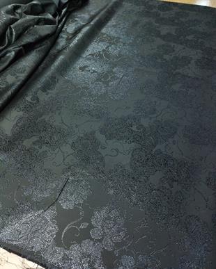 Tafta Atlas Siyah üzeri Siyah Işıltılı En: 140 cm