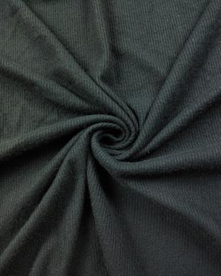Triko ile Penye Arası Fitilli Örme yumuşacık Havlı Siyah Renkte En: 150 cm