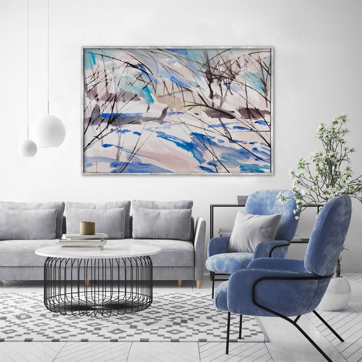 A Day İn Alaska - Yağlı Boya Dokulu TabloYağlı Boya Dokulu Soyut TablolarTablolife.com