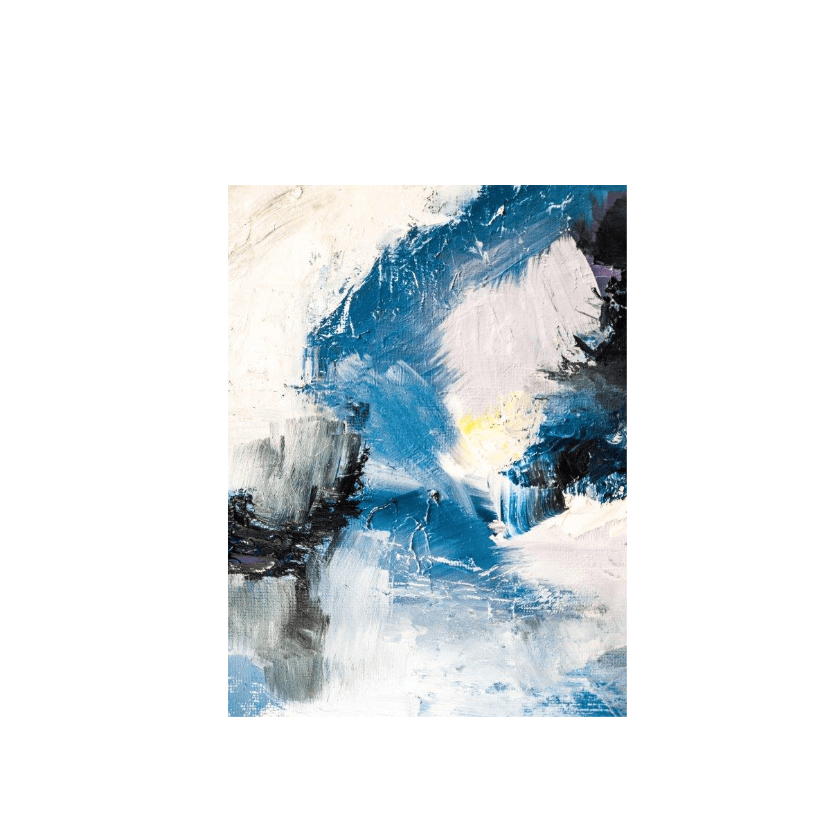 Abstract Blue Hose Yağlı Boya Dokulu TabloYağlı Boya Dokulu Soyut TablolarTablolife
