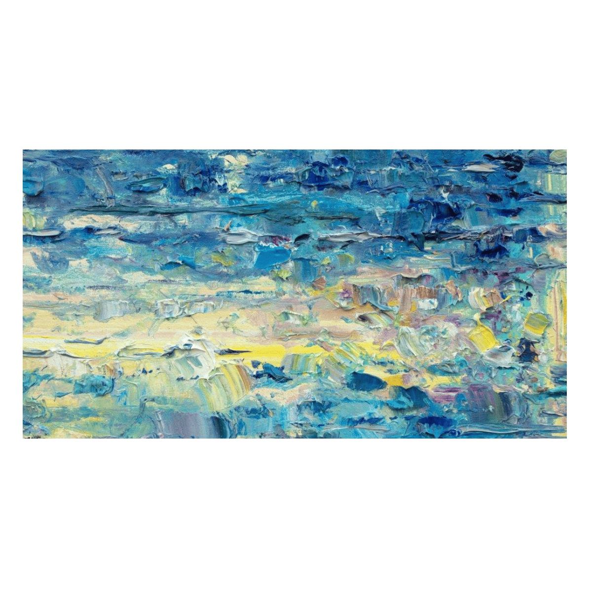 Abstract Blurry Sea Yağlı Boya Dokulu TabloYağlı Boya Dokulu Soyut TablolarTablolife