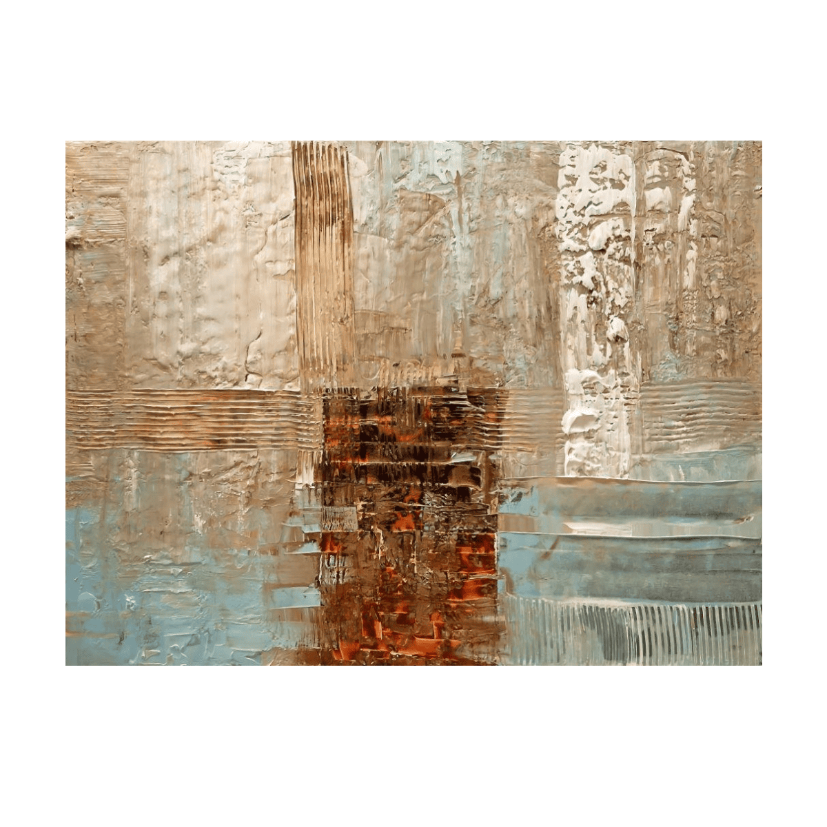 Abstract Door Yağlı Boya Dokulu TabloYağlı Boya Dokulu Soyut TablolarTablolife