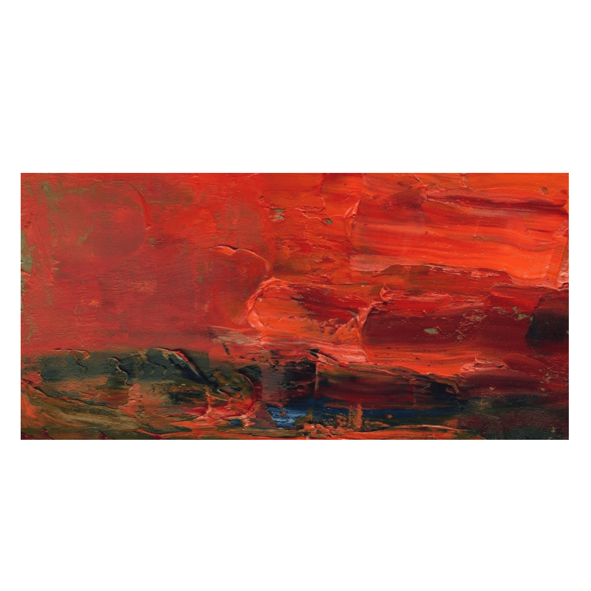 Abstract Red Sky Yağlı Boya Dokulu TabloYağlı Boya Dokulu Soyut TablolarTablolife