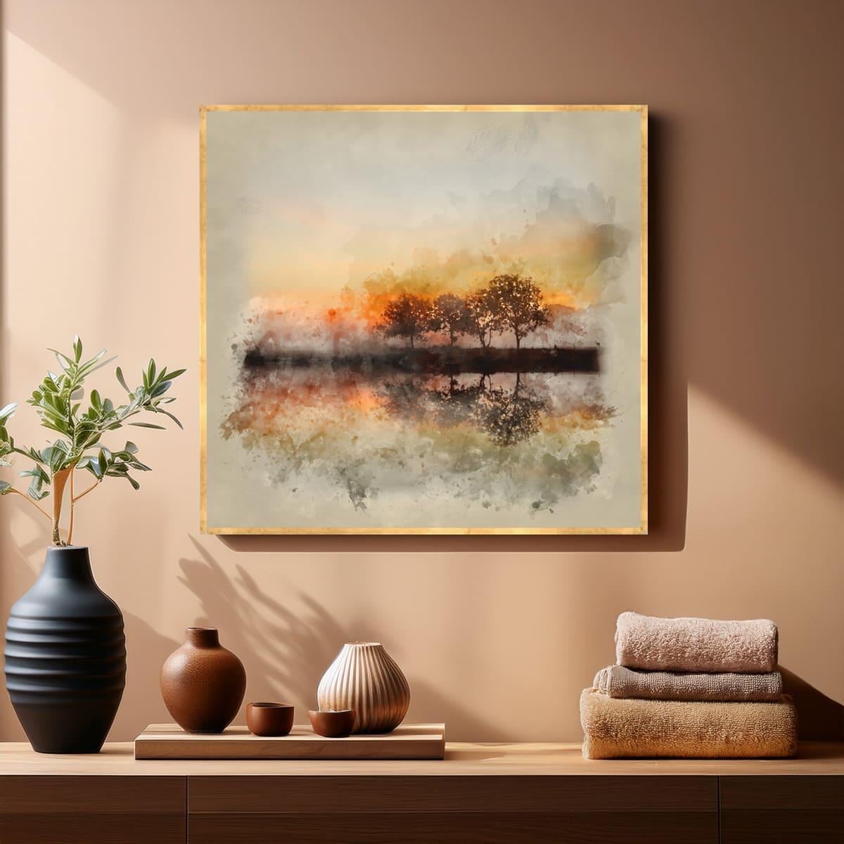 Abstract Reflection Yağlı Boya Dokulu TabloYağlı Boya Dokulu Soyut TablolarTablolife