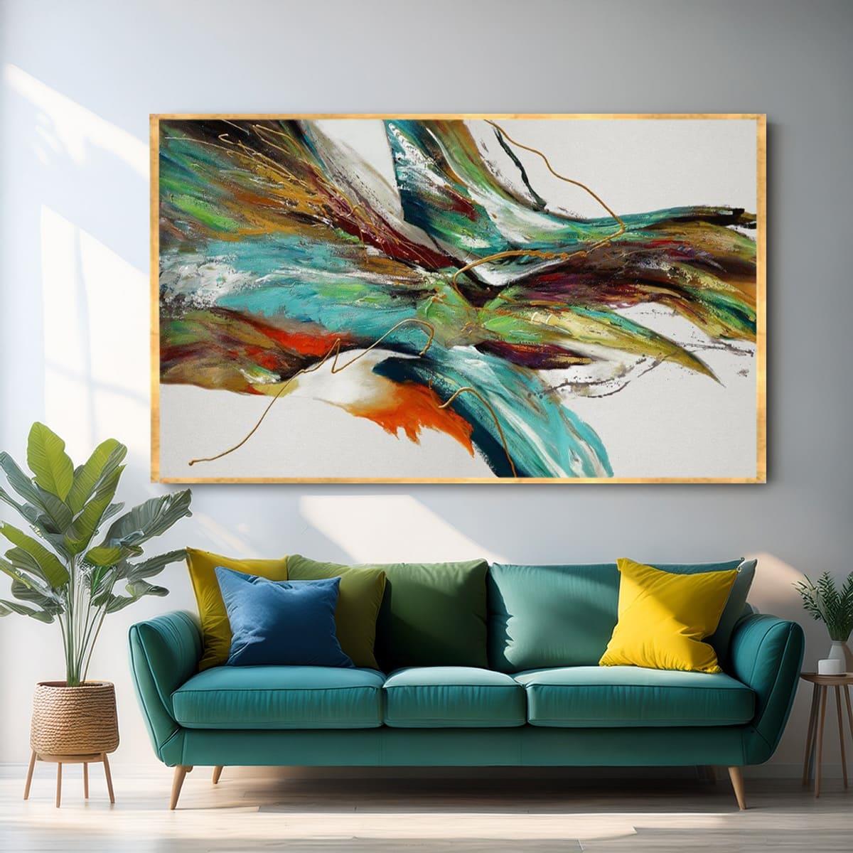 Abstract Shake Yağlı Boya Dokulu TabloYağlı Boya Dokulu Soyut TablolarTablolife