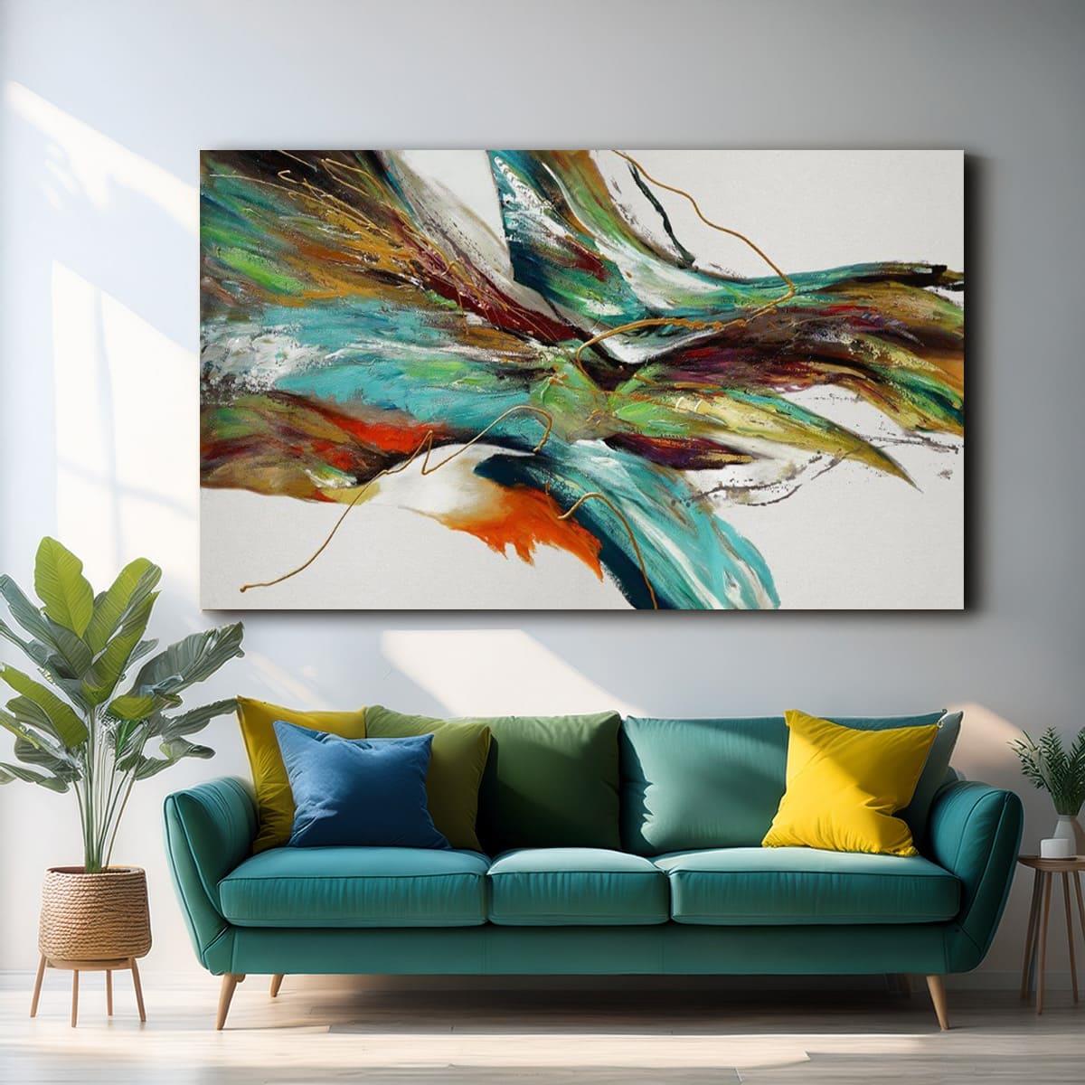 Abstract Shake Yağlı Boya Dokulu TabloYağlı Boya Dokulu Soyut TablolarTablolife
